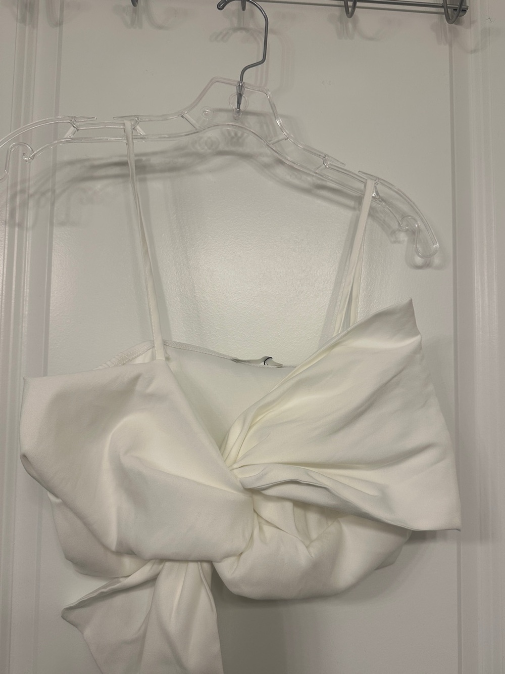 Zara White Bow cross tank